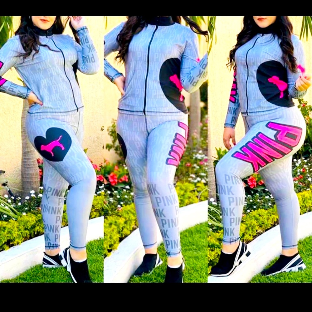 Victoria secret pink pant and jacket set